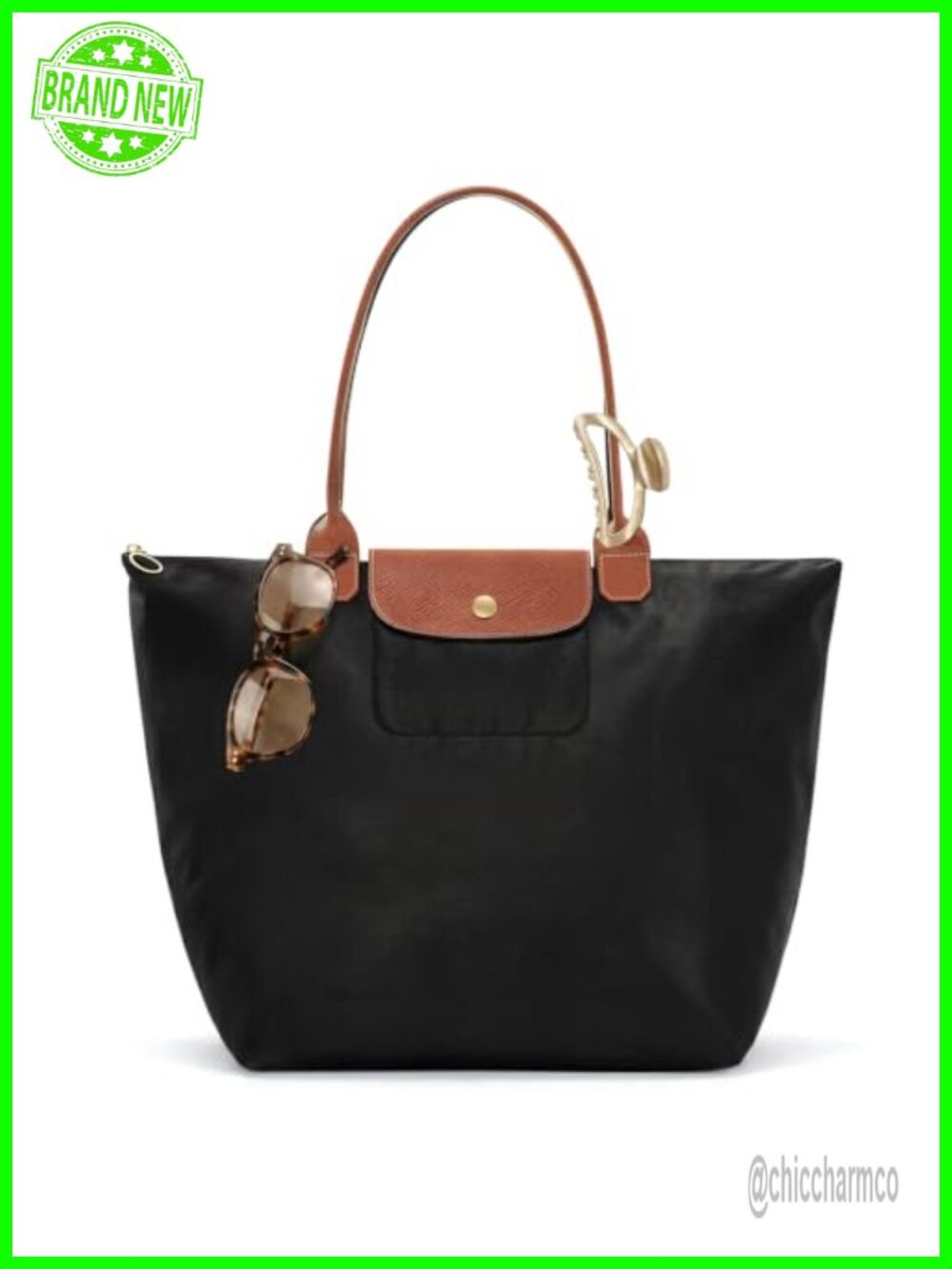Waterproof Nylon Slouchy Tote Bag Oversized Fits 16in Laptop
